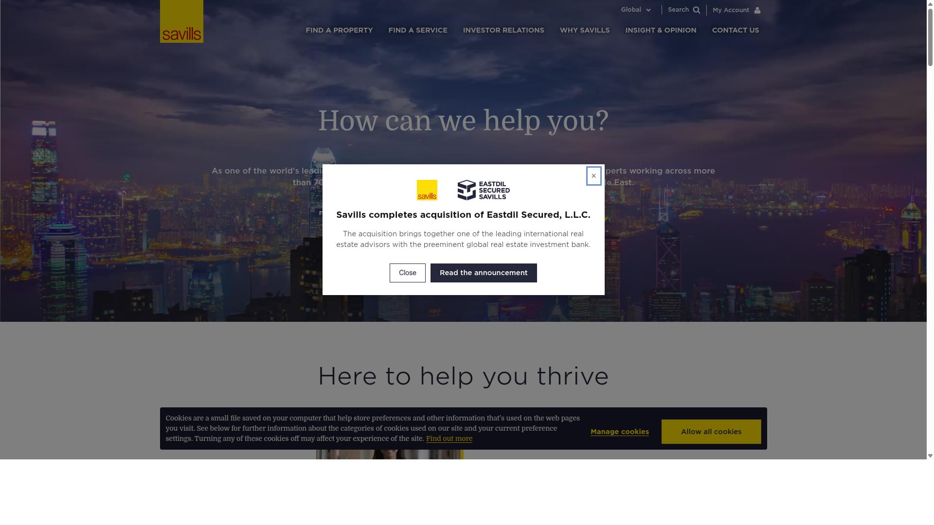 Savills website